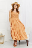 HEYSON Summer Dream Crochet Midi Dress in Sherbet- ONLINE ONLY- 2-7 DAY SHIPPING