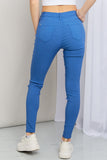 YMI Jeanswear Kate Hyper-Stretch Full Size Mid-Rise Skinny Jeans in Electric Blue- ONLINE ONLY 2-10 DAY SHIPPING