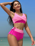Ruched Wide Strap Two-Piece Swimwear - ONLINE ONLY