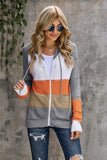 Zip-Up Raglan Sleeve Openwork Hooded Cardigan- ONLINE ONLY 2-10 DAY SHIPPING