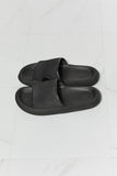 MMShoes Arms Around Me Open Toe Slide in Black- ONLINE ONLY 2-10 DAY SHIPPING