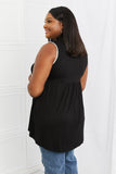 Celeste Next To You Full Size Lace Detail Sleeveless Top in Black- ONLINE ONLY- 2-7 DAY SHIPPING