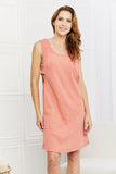 HEYSON Sweet Life Cut-Out Sleeveless Mini Dress in Peach- ONLINE ONLY- 2-7 DAY SHIPPING