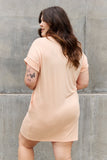 Culture Code Full Size Relaxed V-Neck T-Shirt Dress- ONLINE ONLY 2-7 DAY SHIPPING