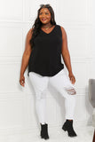 Zenana Full Size Year Round Modal High-Low V-Neck Tank- ONLINE ONLY 2-10 DAY SHIPPING