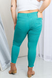 YMI Jeanswear Kate Hyper-Stretch Full Size Mid-Rise Skinny Jeans in Sea Green- ONLINE ONLY 2-10 DAY SHIPPING