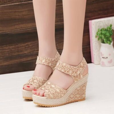 Lace Detail Open Toe High Heel Sandals - ONLINE ONLY