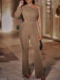 Cutout One-Shoulder Jumpsuit- ONLINE ONLY 2-10 DAY SHIPPING