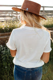 Graphic Round Neck Cuffed Sleeve T-Shirt- ONLINE ONLY 2-10 DAY SHIPPING