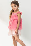 ODDI Girls Buttoned Ruffled Top- ONLINE ONLY 2-10 DAY SHIPPING