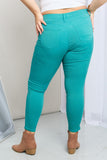 YMI Jeanswear Kate Hyper-Stretch Full Size Mid-Rise Skinny Jeans in Sea Green- ONLINE ONLY 2-10 DAY SHIPPING