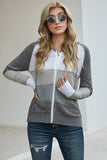 Zip-Up Raglan Sleeve Openwork Hooded Cardigan- ONLINE ONLY 2-10 DAY SHIPPING