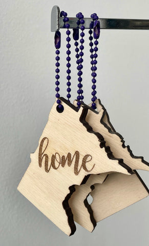 MN Home Wooden Key Ring