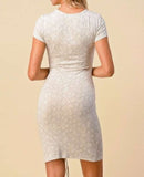 Snake Print Ruched Mini Dress - In Store
