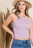 ASSORTED COLOR SMOCKED FABRIC CROP TOP- In Store