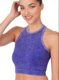 WASHED RIBBED SEAMLESS CROPPED CAMI TOP - In Store