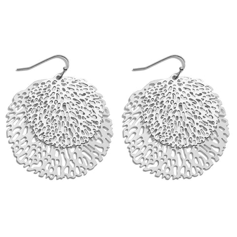 Metal Filigree Drop Earrings - In Store