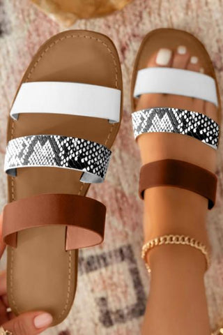 Snake ColorBlock Straps around toe sandal