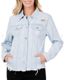 DISTRESSED DENIM JACKET - IN STORE