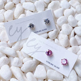 Exceptional Cut Sterling Silver Stud Earrings - In Store