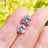 Exceptional Cut Sterling Silver Stud Earrings - In Store