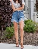 Kancan Aurora High Rise Mom Shorts - In Store