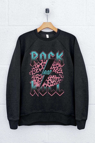 Rock and Roll Lips Graphic Crew Neck - In Store