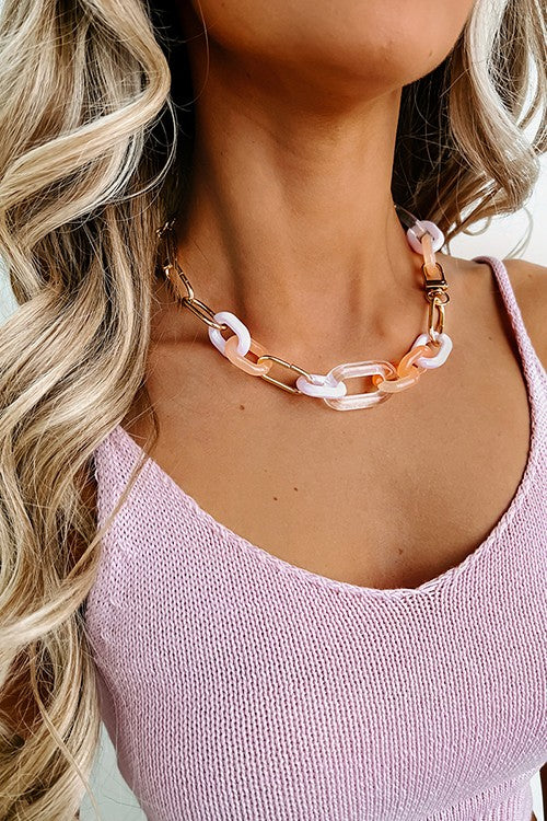 Acrylic chain hotsell link necklace