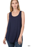 Assorted Sleeveless Round Neck / Hem Tank - In Store