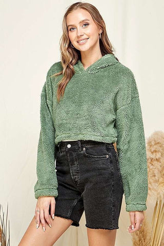 Sherpa Hoodie Top - In Store