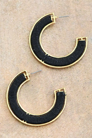 Asst. Thread Wrapped Hoop Earrings - In Store